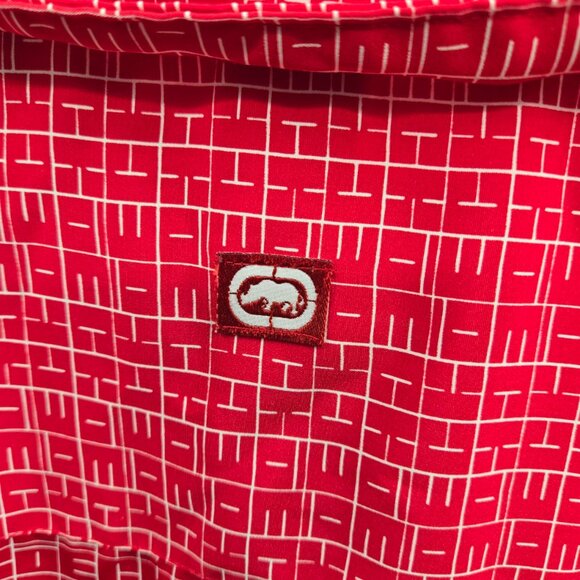 Marc Echo American Street Wear 90s Red White Design Button Down Shirt 3X - Picture 7 of 9